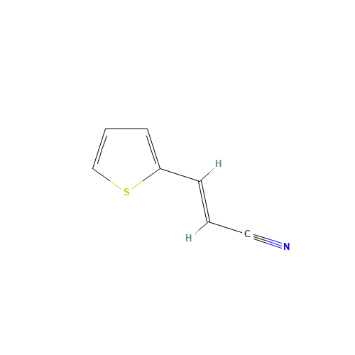 3-(THIEN-2-YL)ACRYLONITRILE 97 (CAS: 6041-28-7) - Chemical Structure and Molecular Formula 