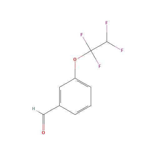 3-(1,1,2,2-TETRAFLUOROETHOXY)BENZALDEHYDE (CAS: 35295-35-3) - Chemical Structure and Molecular Formula 