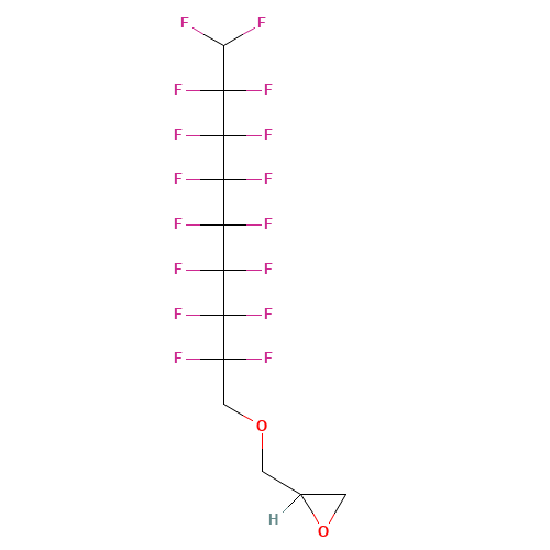 3-(1H,1H,9H-HEXADECAFLUORONONYLOXY)-1,2-EPOXYPROPANE (CAS: 125370-60-7) - Chemical Structure and Molecular Formula 