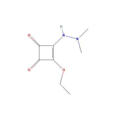 3-(2,2-DIMETHYLHYDRAZINO)-4-ETHOXYCYCLOBUT-3-ENE-1,2-DIONE (CAS: 31525-22-1) - Chemical Structure and Molecular Formula 