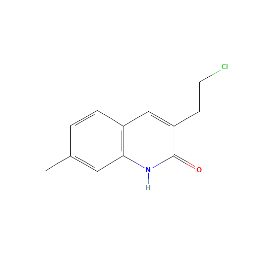 3-(2-Chloroethyl)-7-methyl-2(1H)-quinolinone (CAS: 73863-55-5) - Chemical Structure and Molecular Formula 