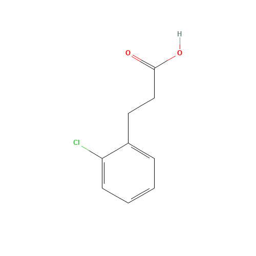 3-(2-CHLOROPHENYL)PROPIONIC ACID (CAS: 1643-28-3) - Chemical Structure and Molecular Formula 