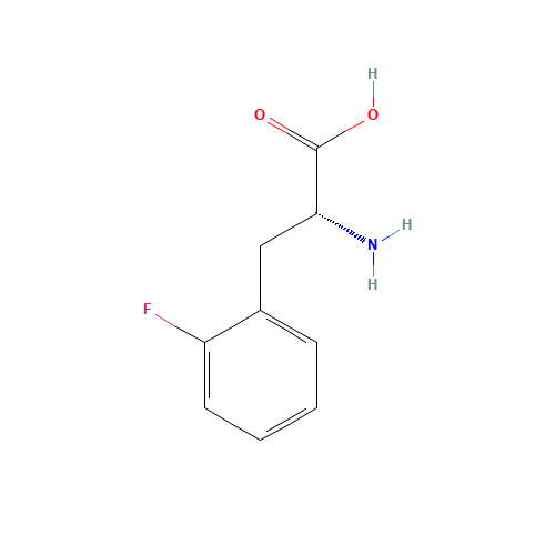 2-FLUORO-D-PHENYLALANINE (CAS: 97731-02-7) - Chemical Structure and Molecular Formula 