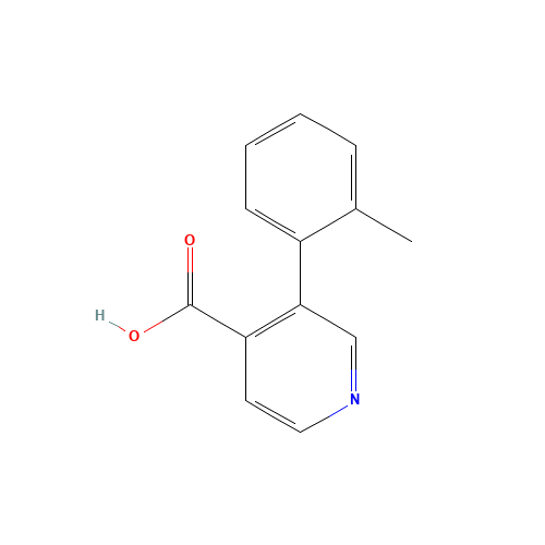 3-(2-Methylphenyl)-4-pyridinecarboxylicacid (CAS: 290300-98-0) - Chemical Structure and Molecular Formula 