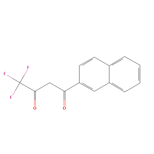 4,4,4-TRIFLUORO-1-(2-NAPHTHYL)-1,3-BUTANEDIONE (CAS: 893-33-4) - Chemical Structure and Molecular Formula 