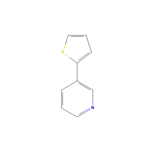 3-(2-THIENYL)PYRIDINE (CAS: 21298-53-3) - Chemical Structure and Molecular Formula 