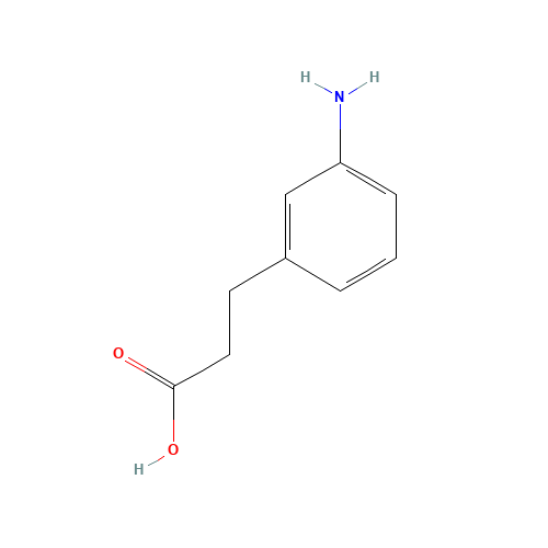 3-(3-AMINOPHENYL)PROPIONIC ACID (CAS: 1664-54-6) - Chemical Structure and Molecular Formula 