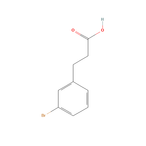 3-(3-Bromophenyl)propionic acid (CAS: 42287-90-1) - Chemical Structure and Molecular Formula 