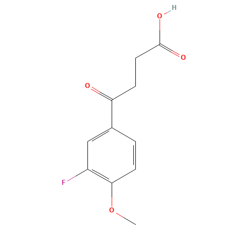 3-(3-FLUORO-4-METHOXYBENZOYL)PROPIONIC ACID (CAS: 347-63-7) - Chemical Structure and Molecular Formula 