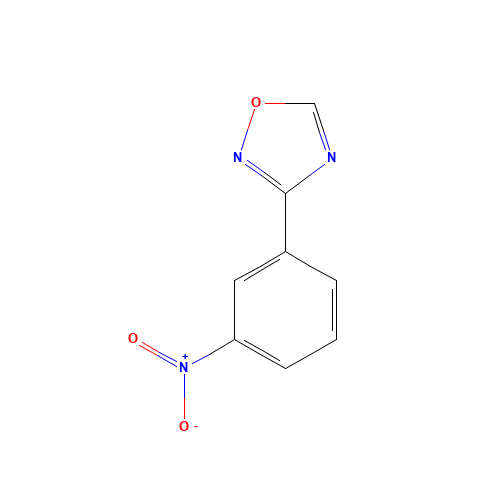 3-(3-NITROPHENYL)-1,2,4-OXADIAZOLE (CAS: 90049-83-5) - Chemical Structure and Molecular Formula 