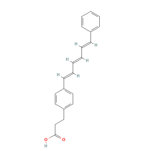 1,6-DIPHENYL-1,3,5-HEXATRIENE-4'-PROPIONIC ACID (CAS: 84294-98-4) - Chemical Structure and Molecular Formula 