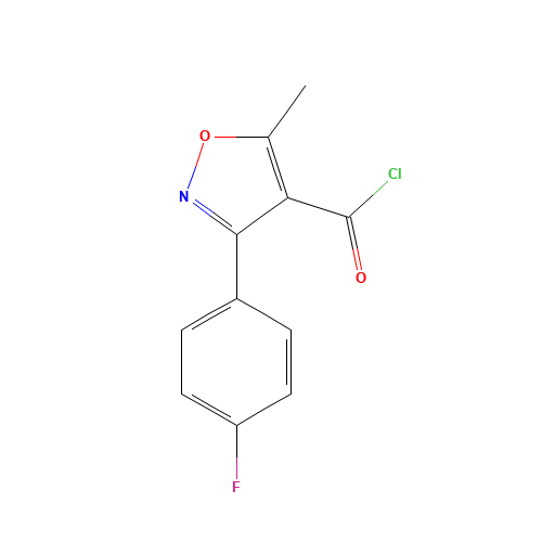 3-(4-FLUOROPHENYL)-5-METHYL-4-ISOXAZOLECARBONYL CHLORIDE (CAS: 465514-05-0) - Chemical Structure and Molecular Formula 