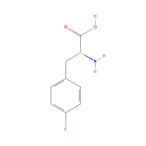 4-Fluoro-D-phenylalanine (CAS: 18125-46-7) - Chemical Structure and Molecular Formula 