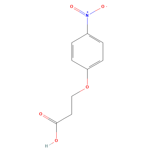 3-(4-NITROPHENYL)PROPANOIC ACID (CAS: 10572-16-4) - Chemical Structure and Molecular Formula 