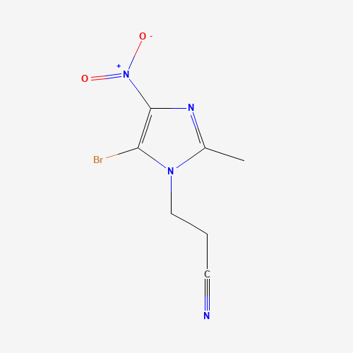 3-(5-BROMO-2-METHYL-4-NITRO-1H-IMIDAZOL-1-YL)PROPANENITRILE chemical structure 3-(5-BROMO-2-METHYL-4-NITRO-1H-IMIDAZOL-1-YL)PROPANENITRILE (CAS: 139975-78-3) - Chemical Structure and Molecular Formula