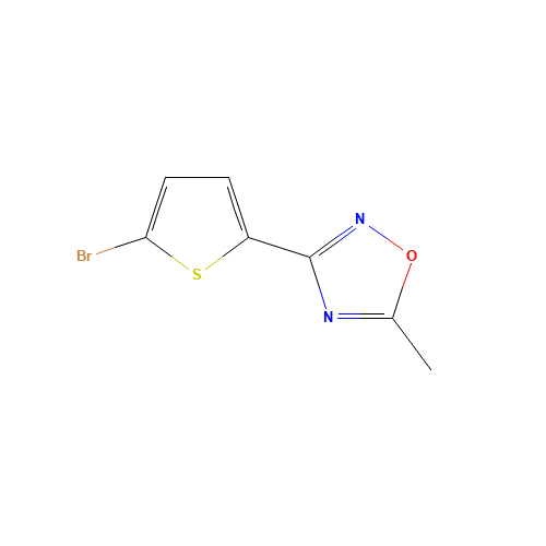 3-(5-BROMO-2-THIENYL)-5-METHYL-1,2,4-OXADIAZOLE (CAS: 180530-13-6) - Chemical Structure and Molecular Formula 
