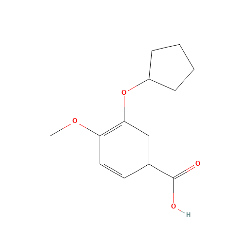 3-(CYCLOPENTYLOXY)-4-METHOXYBENZOIC ACID (CAS: 144036-17-9) - Chemical Structure and Molecular Formula 