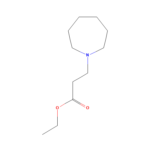 ETHYL HEXAHYDRO-1H-AZEPINE-1-PROPANOATE,TECH.,90 (CAS: 6763-93-5) - Chemical Structure and Molecular Formula 