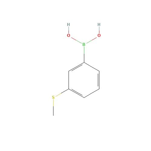 3-(Methylthio)phenylboronic acid (CAS: 128312-11-8) - Chemical Structure and Molecular Formula 