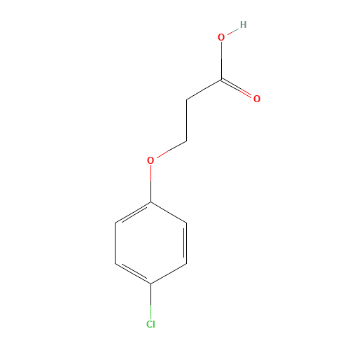 3-(P-CHLOROPHENOXY)PROPIONIC ACID (CAS: 3284-79-5) - Chemical Structure and Molecular Formula 