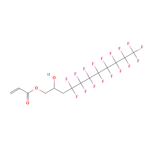 3-(PERFLUOROOCTYL)-2-HYDROXYPROPYL ACRYLATE (CAS: 76962-34-0) - Chemical Structure and Molecular Formula 
