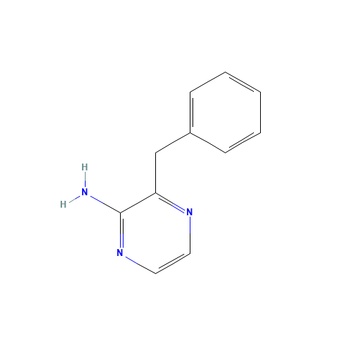 2-AMINO-3-(PHENYLMETHYL)-PYRAZINE (CAS: 185148-51-0) - Chemical Structure and Molecular Formula 
