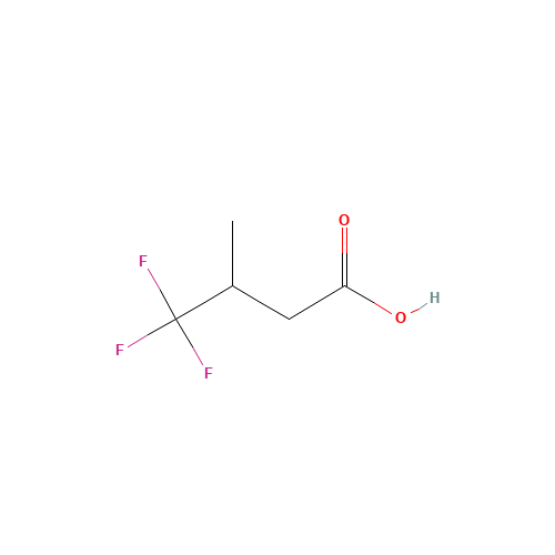 3-Trifluoromethylbutyric acid (CAS: 348-75-4) - Chemical Structure and Molecular Formula 