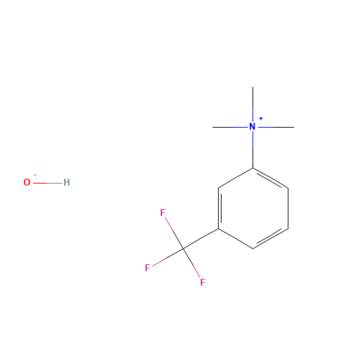 3-(TRIFLUOROMETHYL)PHENYLTRIMETHYLAMMONIUM HYDROXIDE (CAS: 68254-41-1) - Chemical Structure and Molecular Formula 