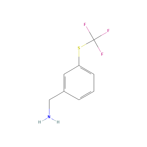 3-(TRIFLUOROMETHYLTHIO)BENZYLAMINE,97 (CAS: 234450-33-0) - Chemical Structure and Molecular Formula 