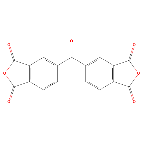 3,3',4,4'-Benzophenonetetracarboxylic dianhydride (CAS: 2421-28-5) - Chemical Structure and Molecular Formula 