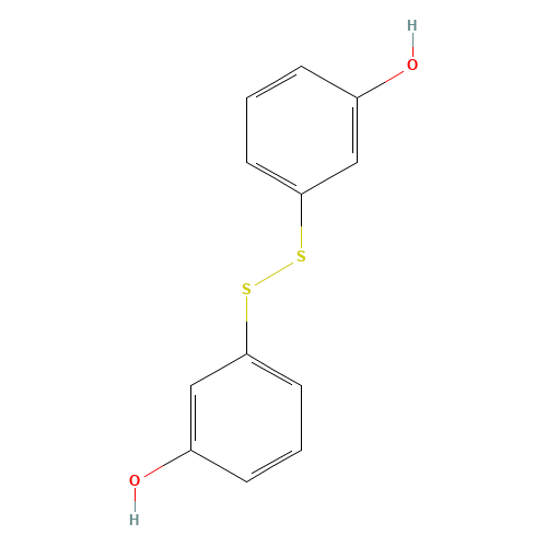 3,3'-DIHYDROXYDIPHENYL DISULFIDE (CAS: 21101-56-4) - Chemical Structure and Molecular Formula 