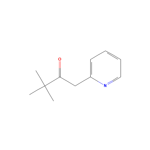3,3-DIMETHYL-1-PYRIDIN-2-YLBUTAN-2-ONE (CAS: 34552-04-0) - Chemical Structure and Molecular Formula 