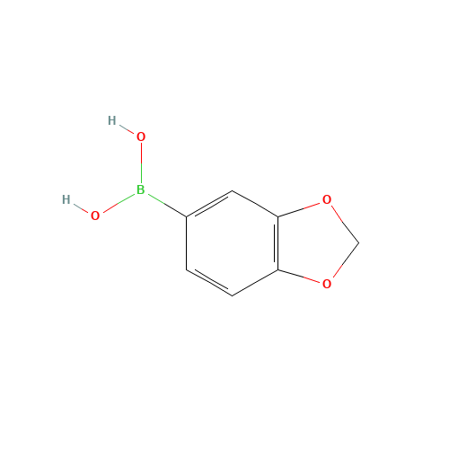 3,4-METHYLENEDIOXYPHENYLBORONIC ACID (CAS: 94839-07-3) - Chemical Structure and Molecular Formula 