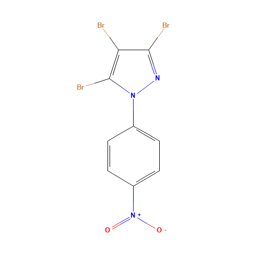 3,4,5-TRIBROMO-1-(4-NITROPHENYL)-1H-PYRAZOLE (CAS: 175135-29-2) - Chemical Structure and Molecular Formula 