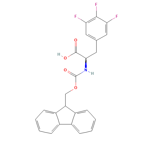 FMOC-D-3,4,5-TRIFLUOROPHENYLALANINE (CAS: 205526-31-4) - Chemical Structure and Molecular Formula 