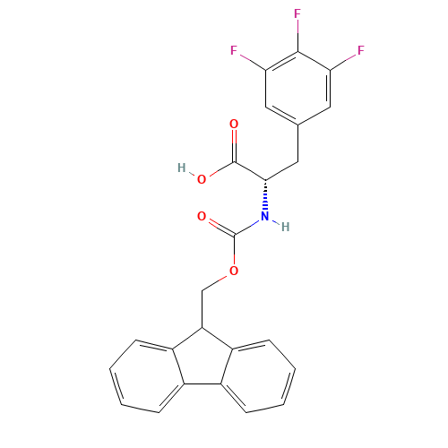 FMOC-L-3,4,5-TRIFLUOROPHENYLALANINE (CAS: 205526-30-3) - Chemical Structure and Molecular Formula 