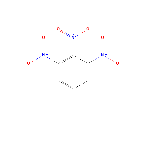 3,4,5-TRINITROTOLUENE (CAS: 603-15-6) - Chemical Structure and Molecular Formula 