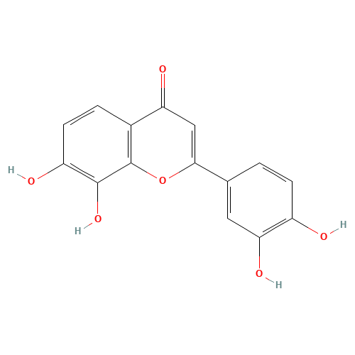 3',4',7,8-TETRAHYDROXYFLAVONE (CAS: 3440-24-2) - Chemical Structure and Molecular Formula 