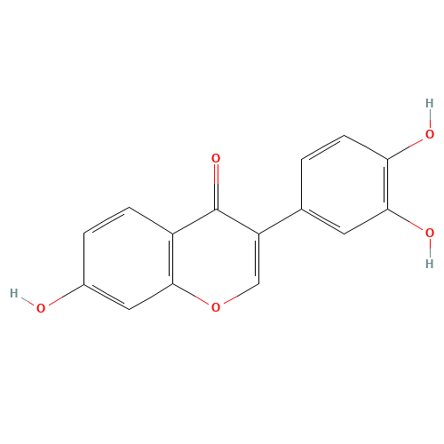 3',4',7-Trihydroxyisoflavone (CAS: 485-63-2) - Chemical Structure and Molecular Formula 