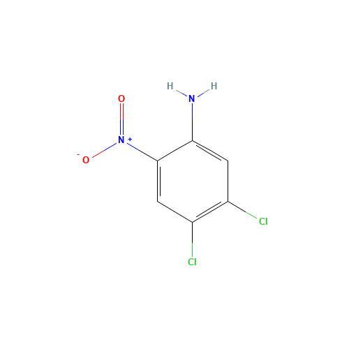 4,5-Dichloro-2-nitroaniline (CAS: 6641-64-1) - Chemical Structure and Molecular Formula 