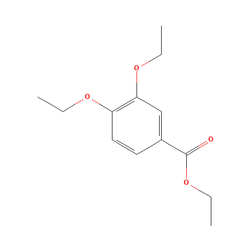 3,4-DIETHOXYBENZOIC ACID ETHYL ESTER (CAS: 75332-44-4) - Chemical Structure and Molecular Formula 