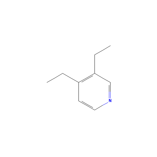 3,4-DIETHYL PYRIDINE (CAS: 612-11-3) - Chemical Structure and Molecular Formula 
