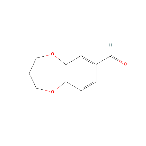 3,4-DIHYDRO-2H-1,5-BENZODIOXEPINE-7-CARBALDEHYDE (CAS: 67869-90-3) - Chemical Structure and Molecular Formula 