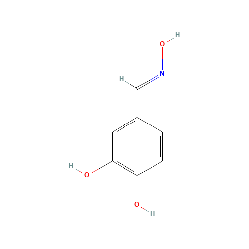 3,4-DIHYDROXYBENZALDOXIME (CAS: 3343-59-7) - Chemical Structure and Molecular Formula 