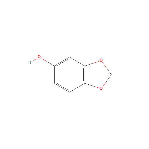 Sesamol (CAS: 533-31-3) - Chemical Structure and Molecular Formula 