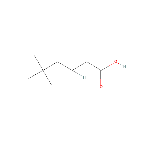3,5,5-Trimethylhexanoic acid (CAS: 3302-10-1) - Chemical Structure and Molecular Formula 