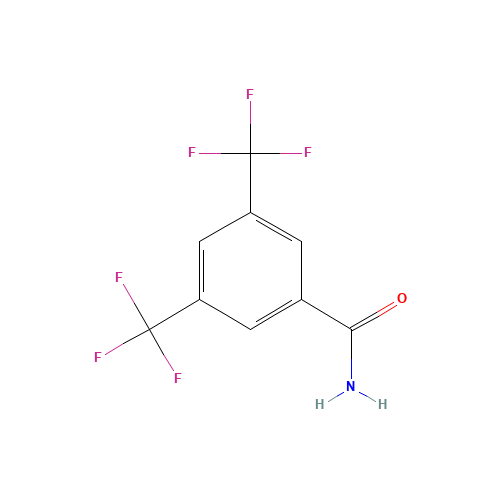 3,5-Di(trifluoromethyl)benzamide (CAS: 22227-26-5) - Chemical Structure and Molecular Formula 
