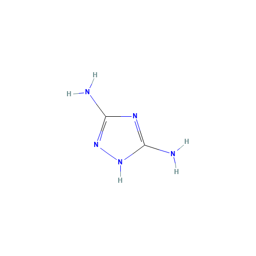1H-1,2,4-Triazole-3,5-diamine (CAS: 1455-77-2) - Chemical Structure and Molecular Formula 