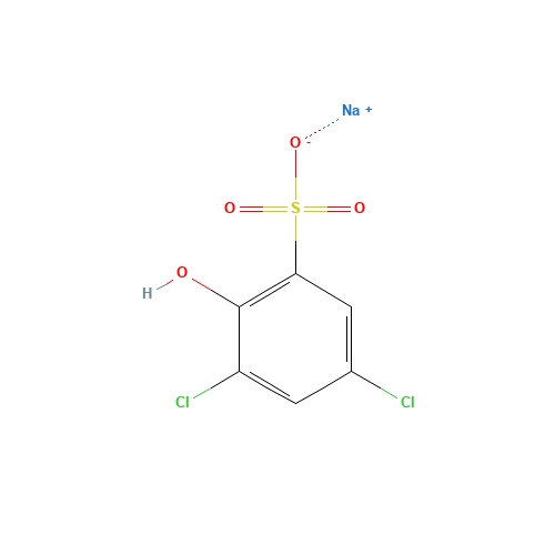 Sodium 3,5-chloro-6-hydroxybenzenesulfonate (CAS: 54970-72-8) - Chemical Structure and Molecular Formula 