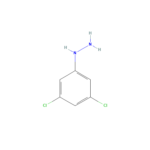 3,5-DICHLOROPHENYLHYDRAZINE (CAS: 39943-56-1) - Chemical Structure and Molecular Formula 